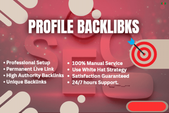 I Will Create 200 High-Quality Profile Backlinks (DA 50 to 99)