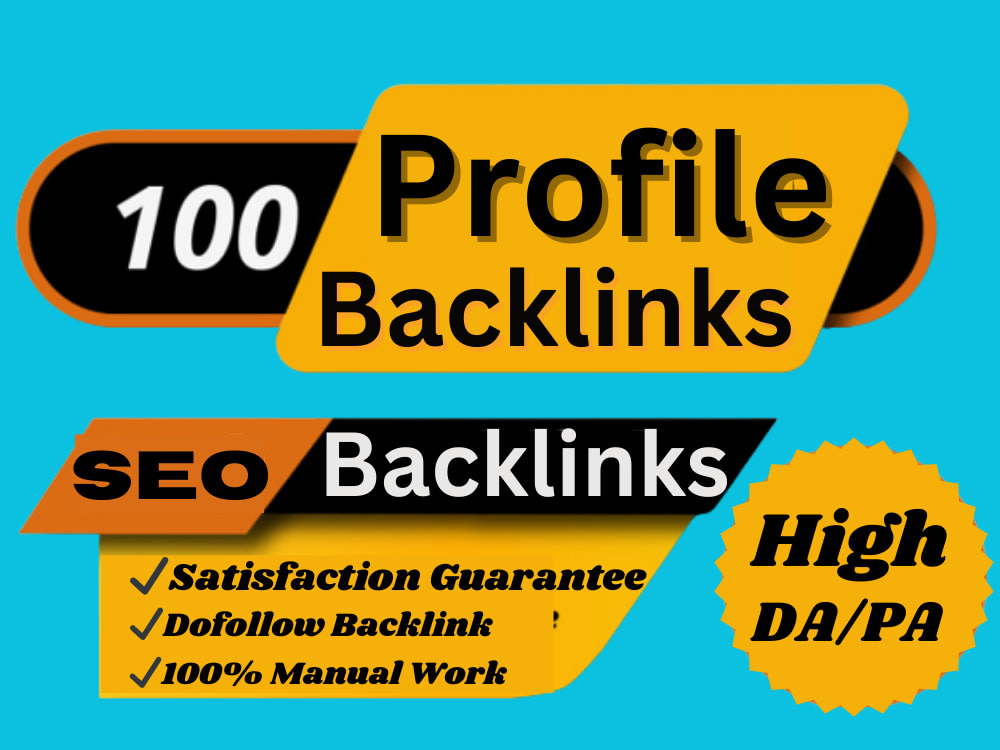 I Will Build 100 High Authority Profile Backlinks for...