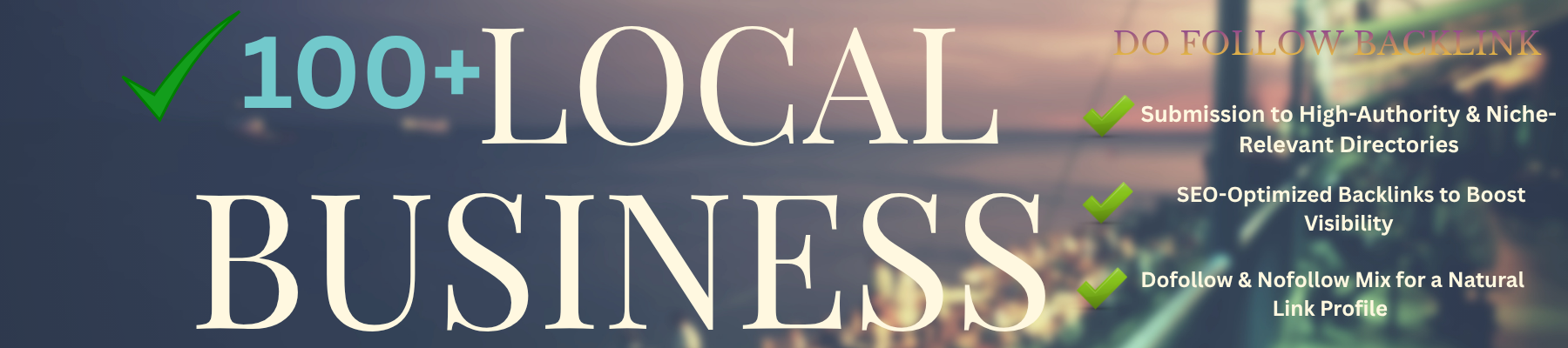 I will build 100+ local business dofollow backlinks for SEO ranking