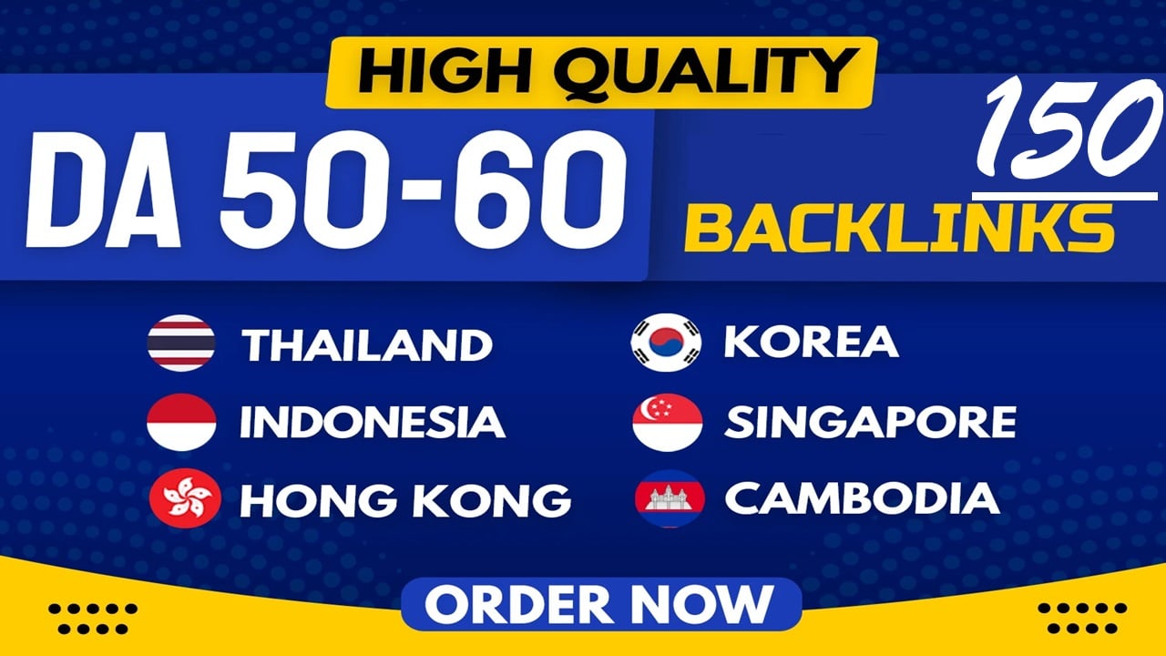 I Will Do Thai Korean Indo Cambodian high DA SEO Gaming Backlinks