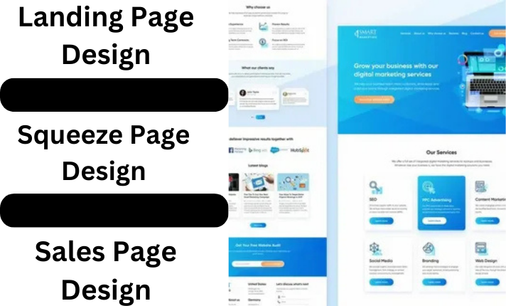 Help you to design a modern landing page, sales funn...