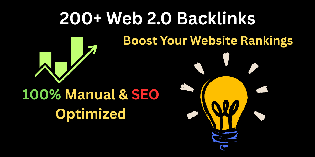 I will provide 200+ Web 2.0 Backlinks with Unique, SEO-Optimized Content
