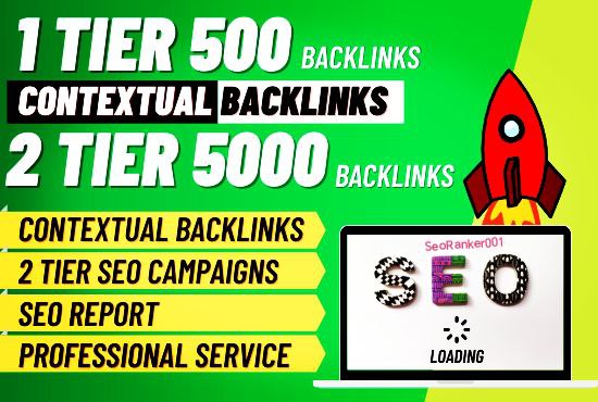 I will create 5000 tier 2 contextual backlinks for google ranking