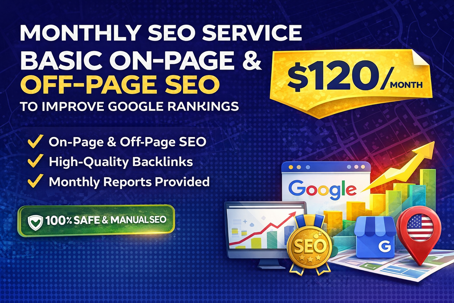 Monthly SEO Service &ndash; Basic On-Page & Off-Page SEO to Improve Google Rankings