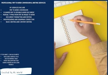 Professional PDF to Word Conversion & Writing Ser...