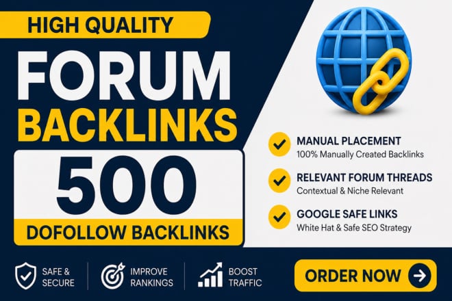 500 High Quality Dofollow Forum Backlinks