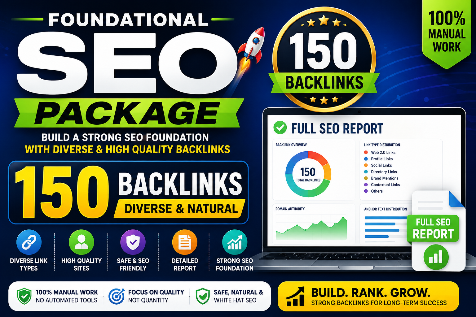 I Will Build a Diversified Foundational SEO Backlink Package for Your Website