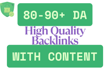  10 High DA 80-90 Unique Quality Backlinks for SEO rankings 