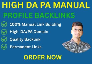 I will build 100 high DA profile backlinks to boost y...