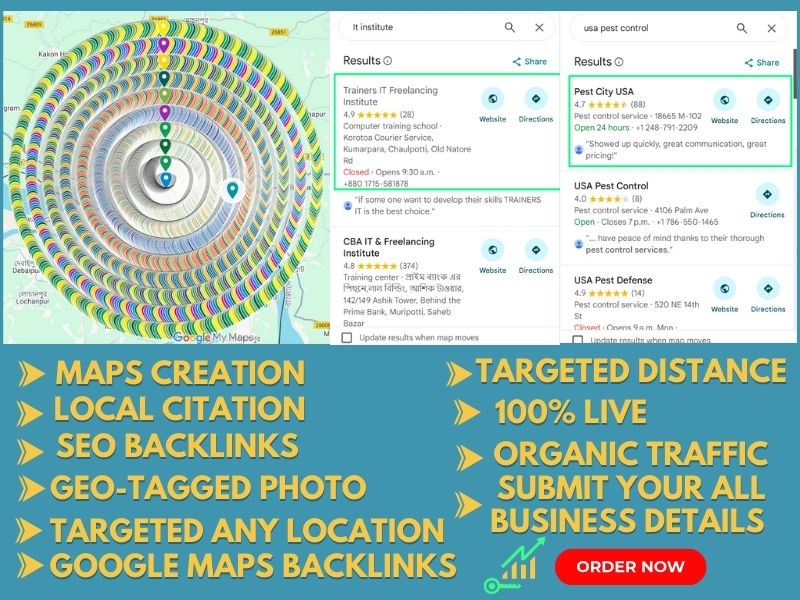 I will manually create 100,000 Google Maps citations for local SEO & Google My Business ranking