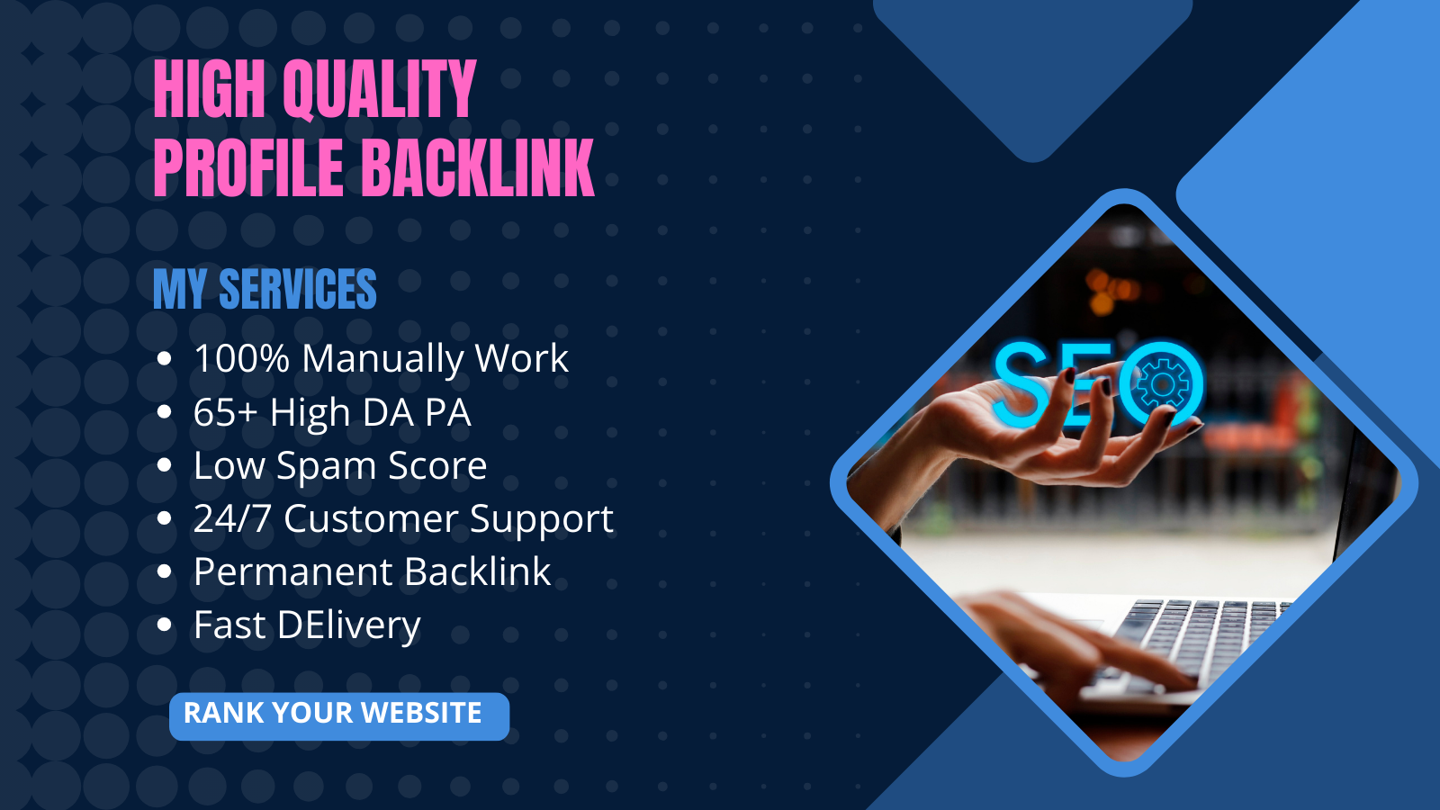 I will create 100 High Quality profile Backlinks for SEO Growth