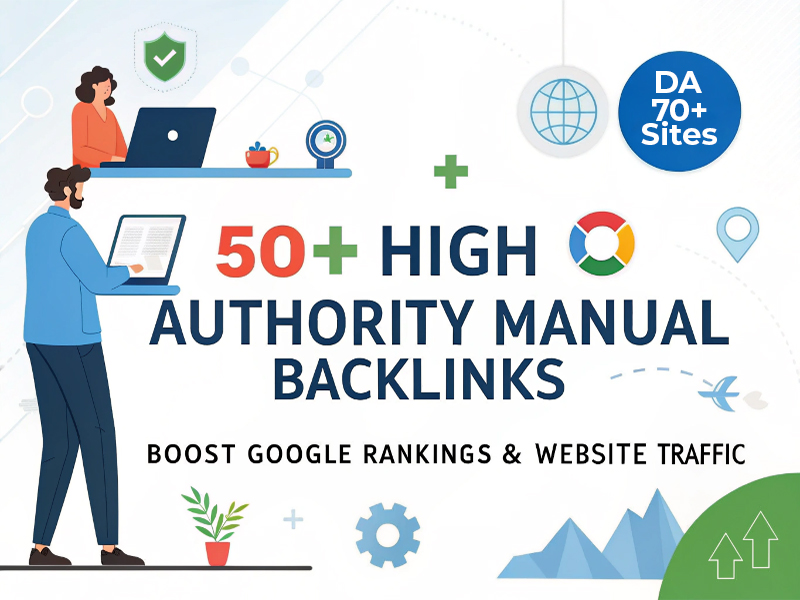 I will build 50+ high authority manual backlinks to improve your Google rankings