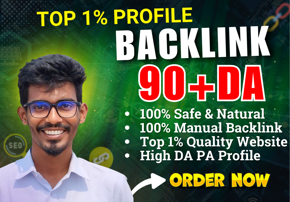 I will build top 1% SEO profile backlinks with 90+ DA from high authority websites