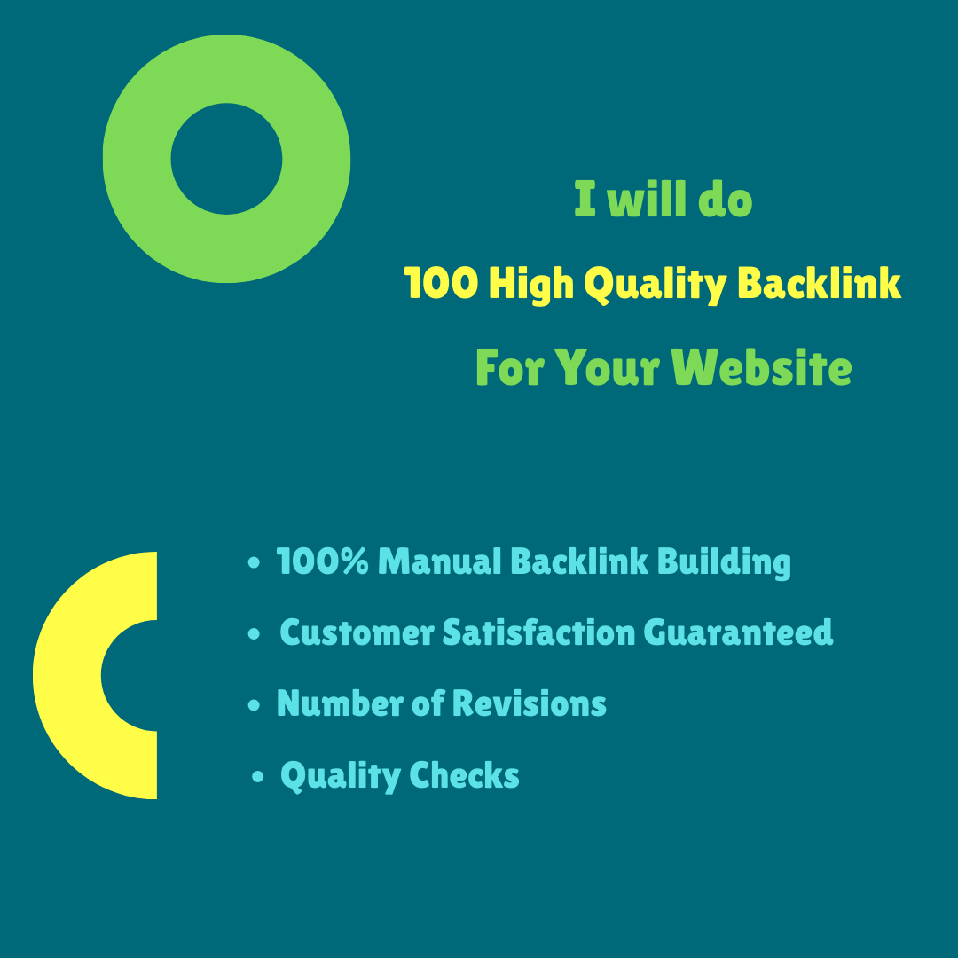 I will do 100 High Quality Backlink For Your Website 