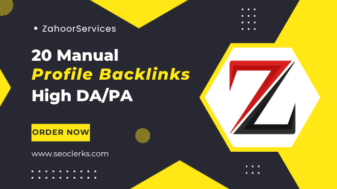 I will Create 20 High Authority Manual Profile Backlinks for SEO