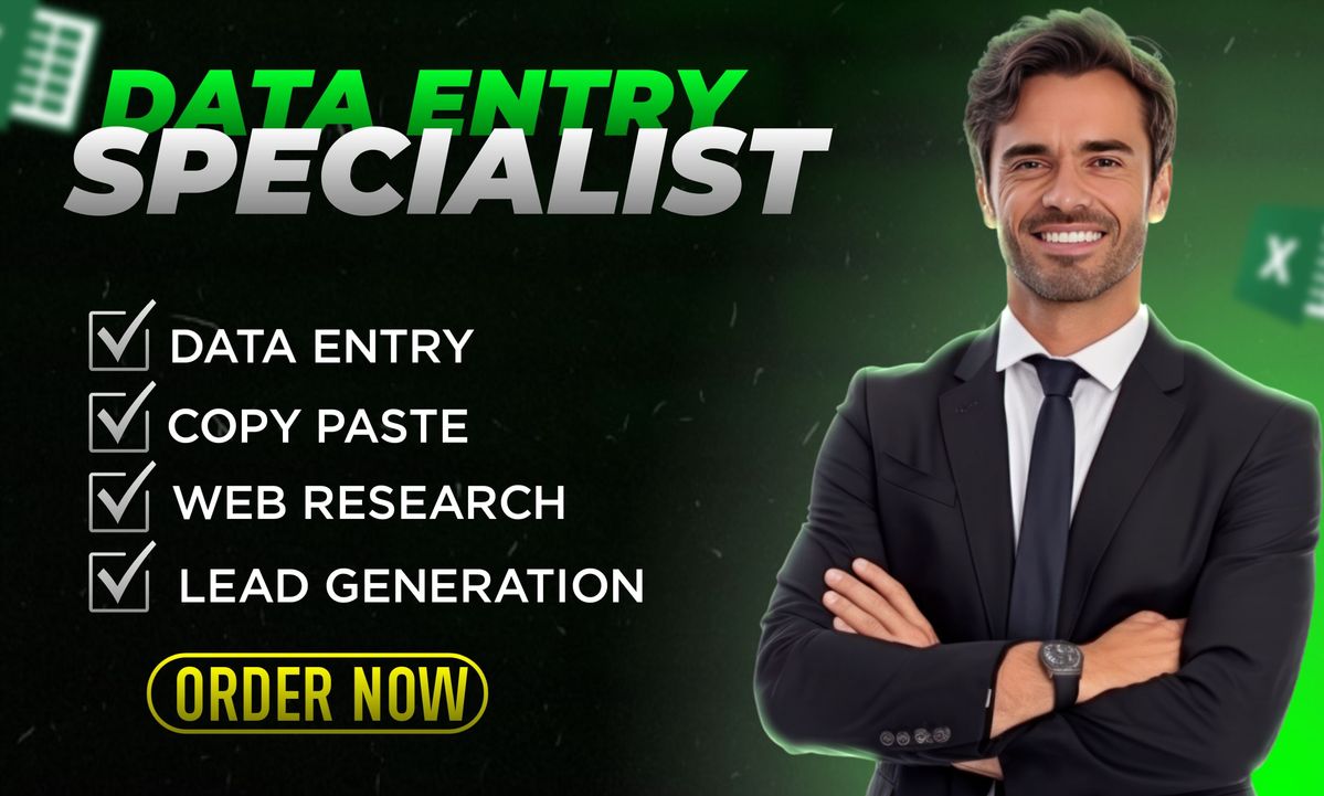 I will provide Professional Data Entry, Excel Cleaning and Web Research Services