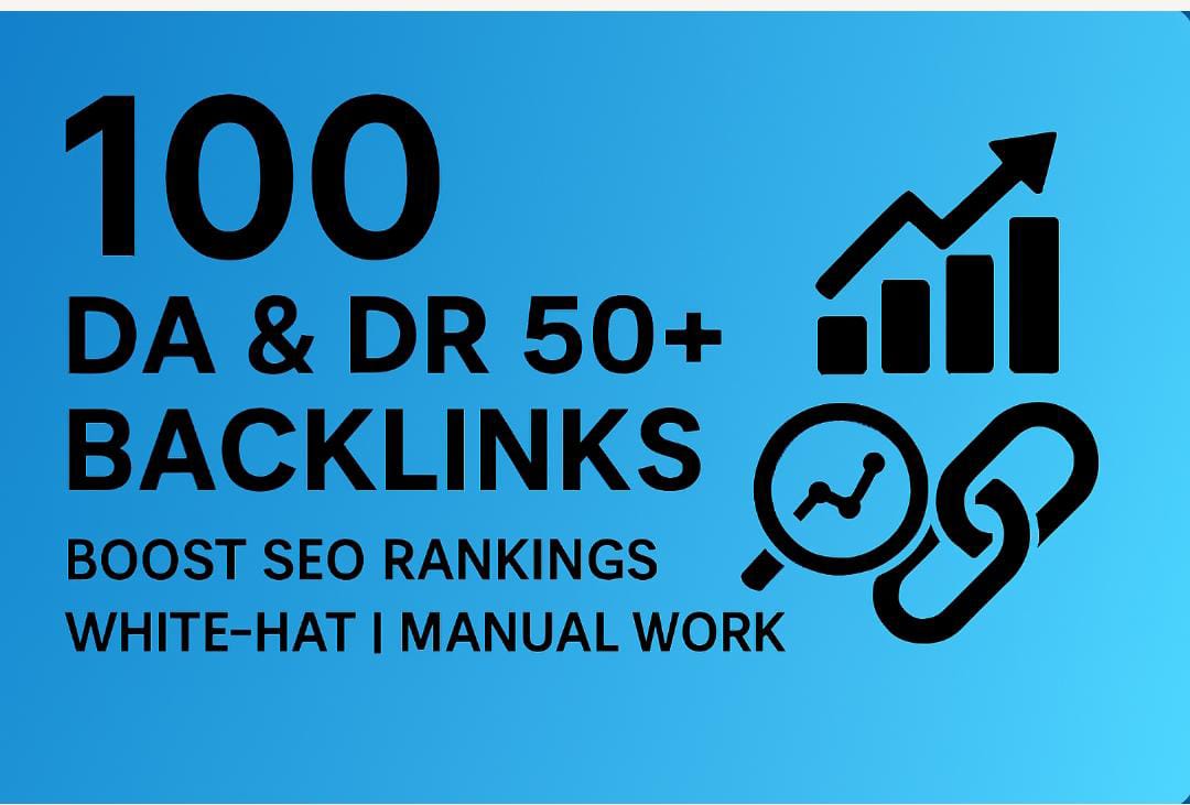  i will create 100 DA and DR 50+ mix dofollow backlinks 