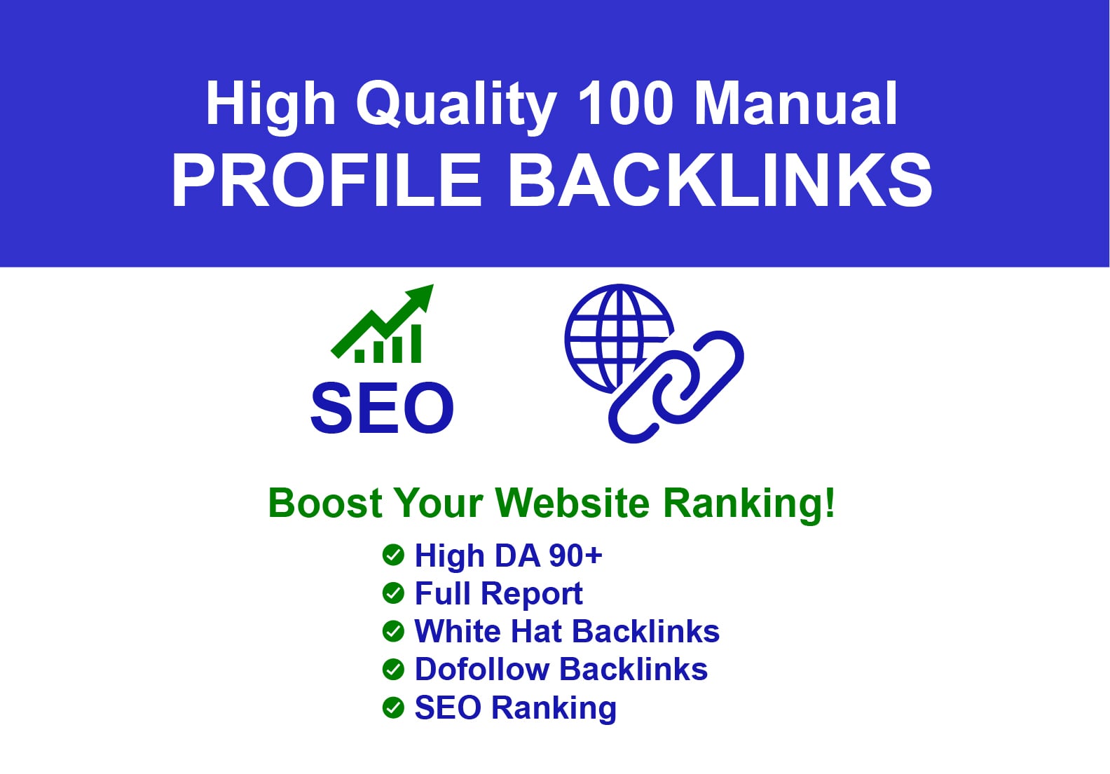  I will create 100 manual profile backlinks from high DA websites.