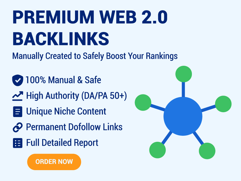 Manual Web 2.0 Backlinks &ndash; Permanent High DA SEO Link Building Service