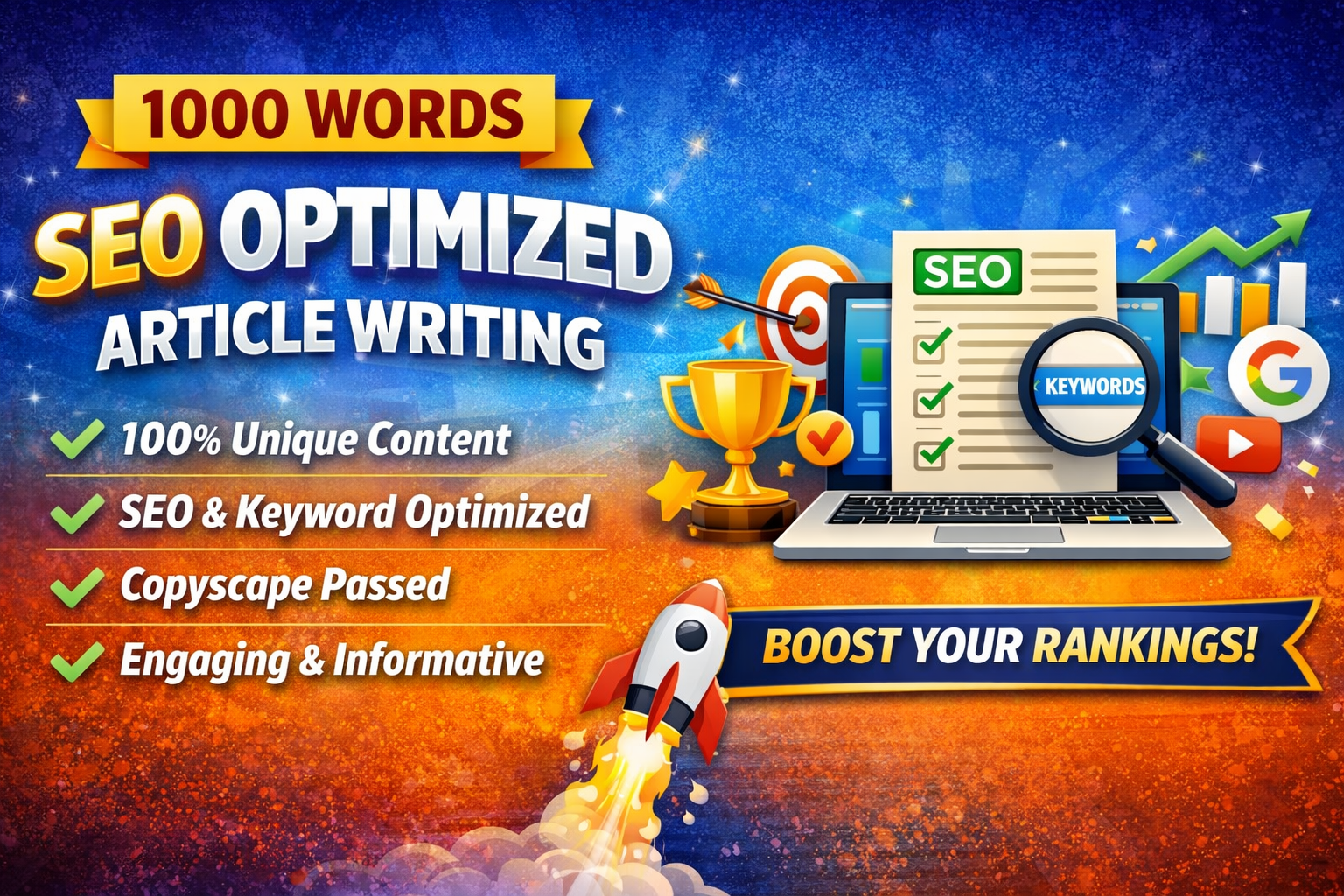 i will write 1000 words of Article Writing That Boost...