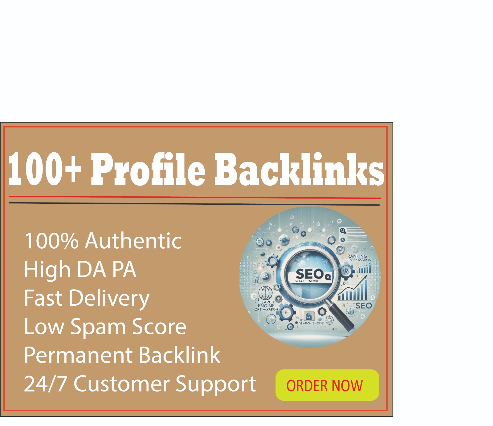 I will do your 100 Profile Backlinks