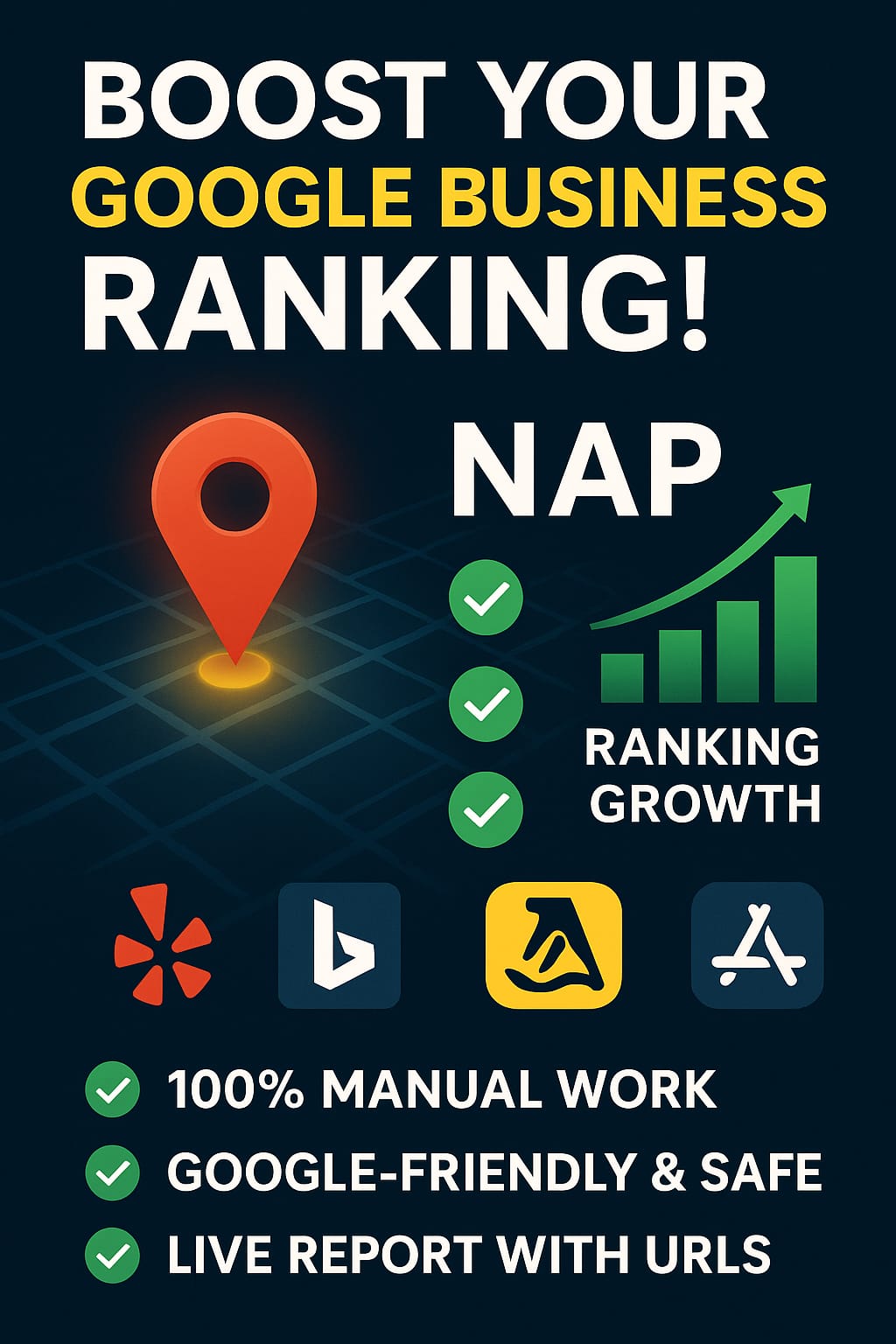 50+ High Authority Citations for better Local SEO Rankings