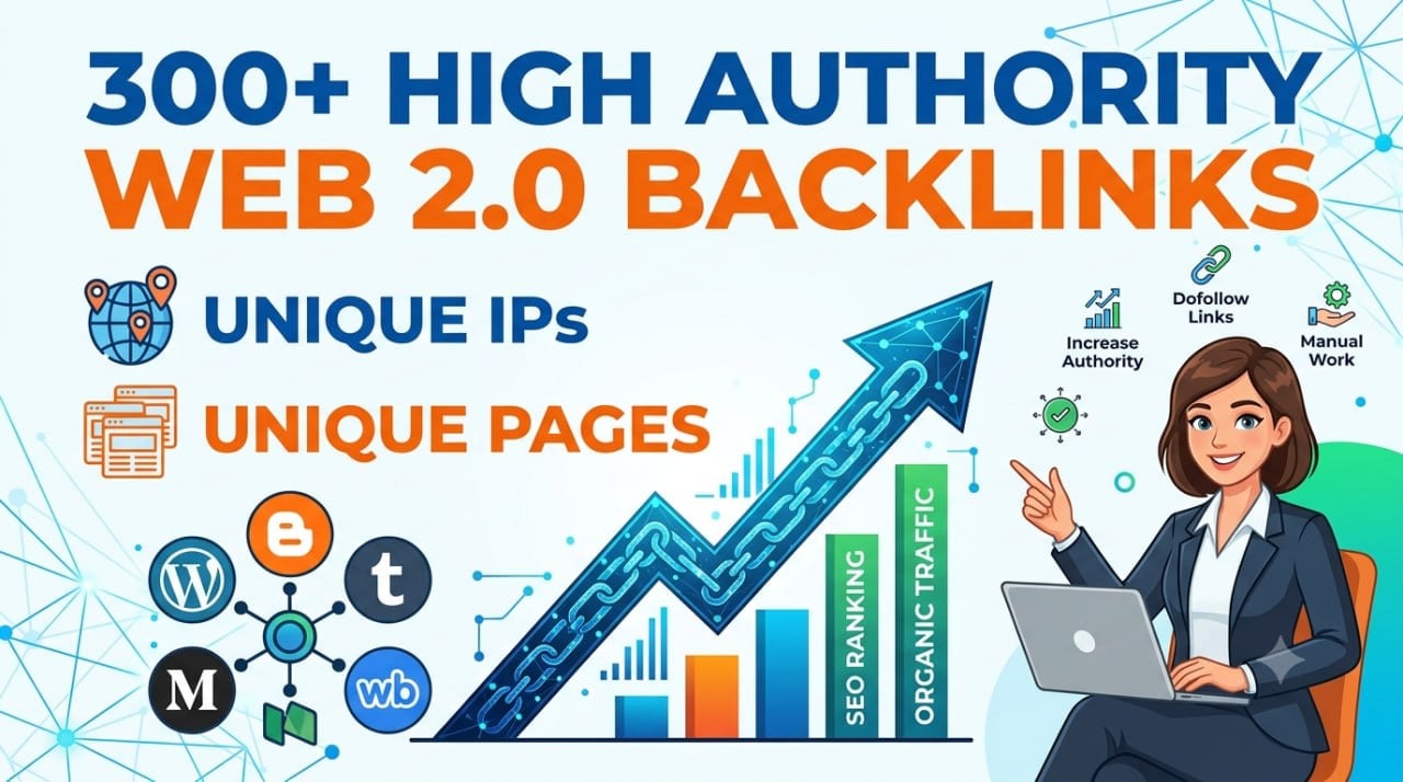 I will provide high authority web 2.0 SEO backlinks to boost organic traffic