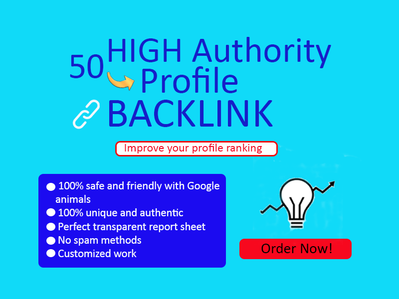 I will provide 50 high authority profile backlink for...