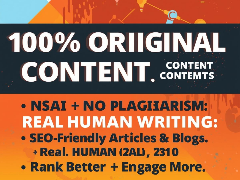 write original, human-written articles that rank on Google