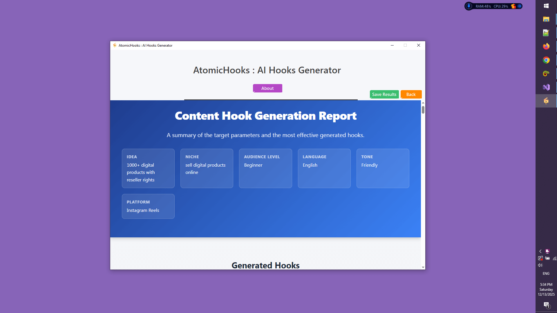 AtomicHooks: AI Viral Hooks Generator