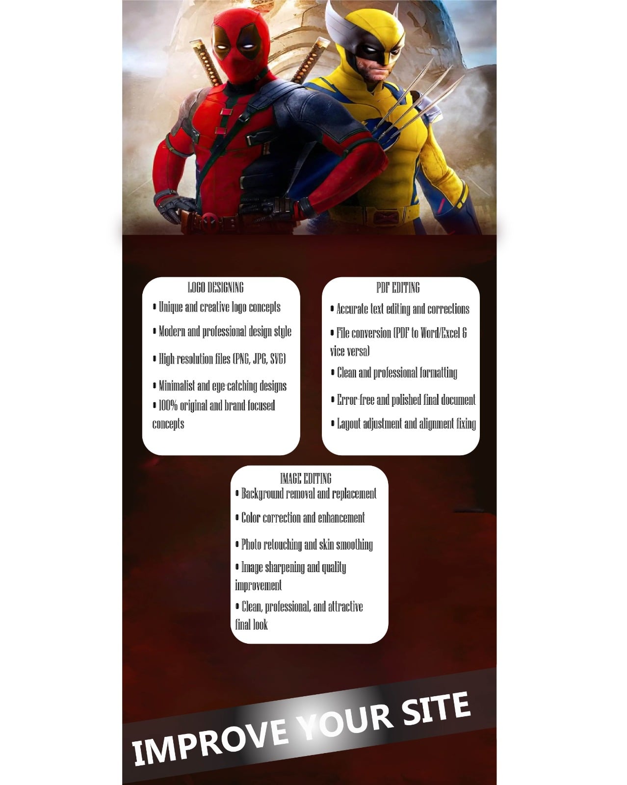 Professional Photo Editing, PDF Editing & Creative Logo Design Services