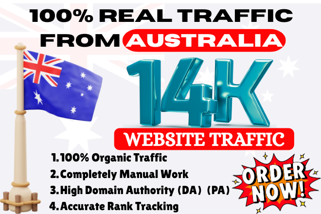 Get 14,000 Real Australian Website Visitors 100 Organic Traffic