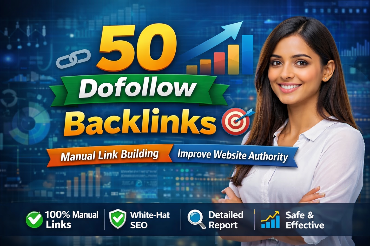I will provide 50 Manual Dofollow SEO Backlinks