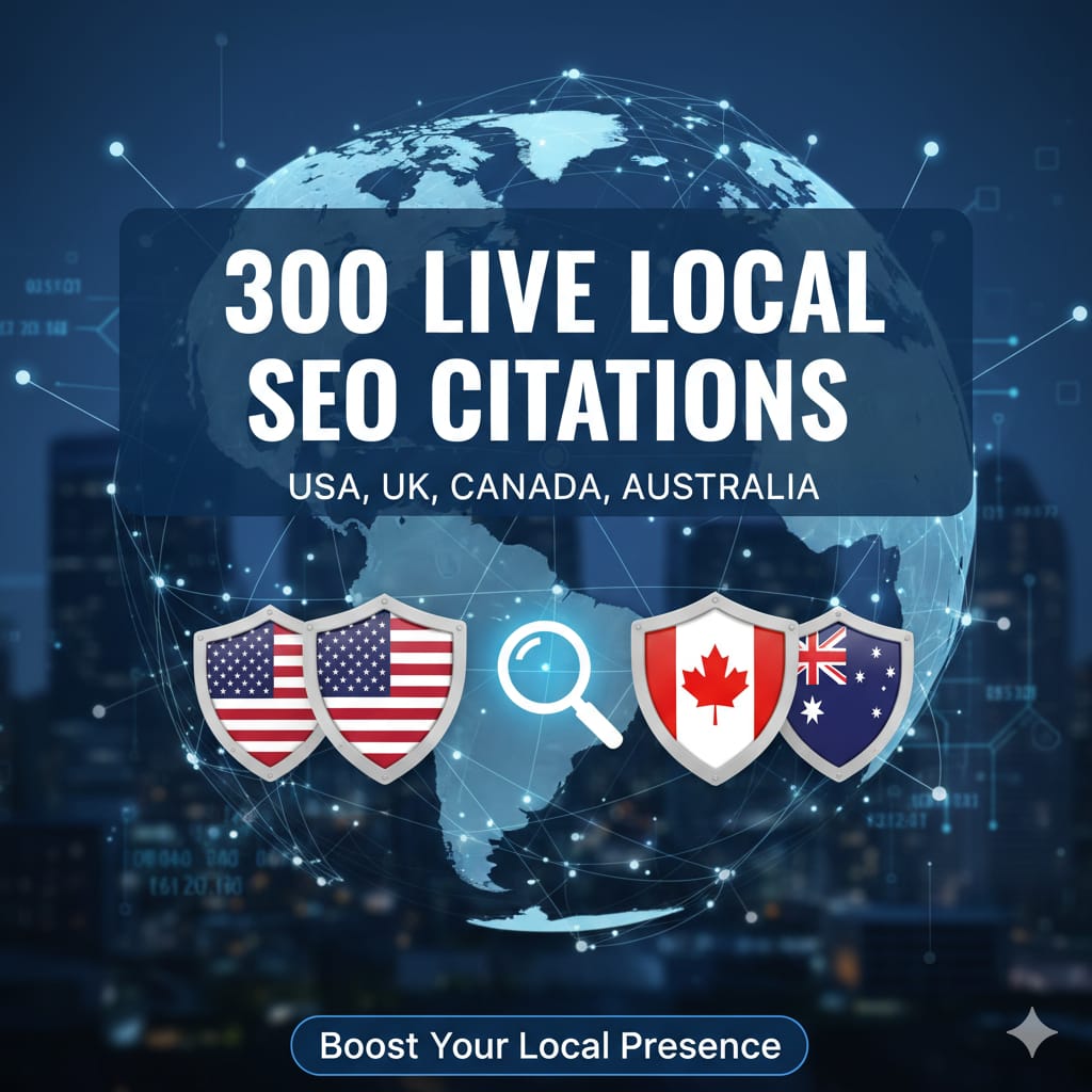 I will do 300 Live local SEO citations, USA, UK, Canada, Australia