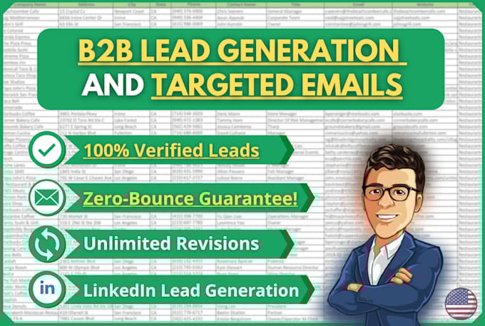 I provide you data b2b lead generation, 100 company ...