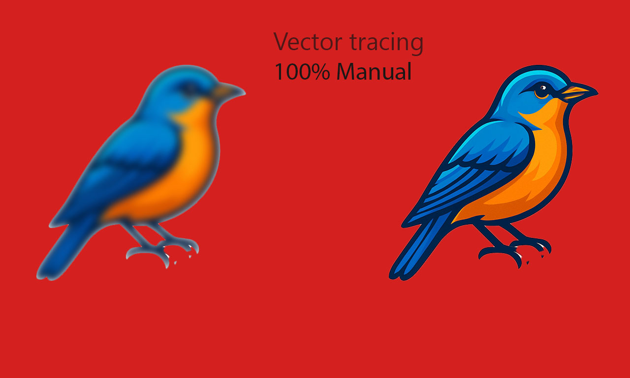 I will do vector tracing for image or logo
