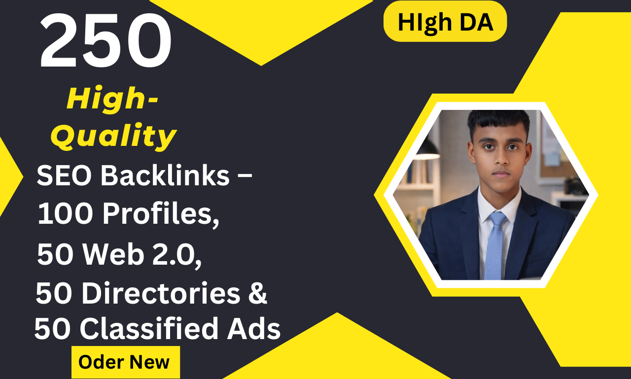 250 High-Quality SEO Backlinks &ndash; Profiles, Web 2.0, Directories & Classified Ads