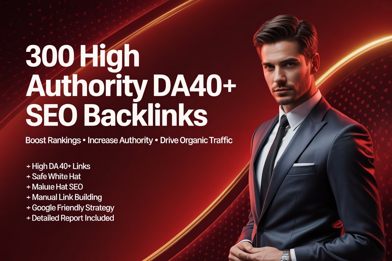 I Will Deliver 300 High Authority DA40+ SEO Backlinks
