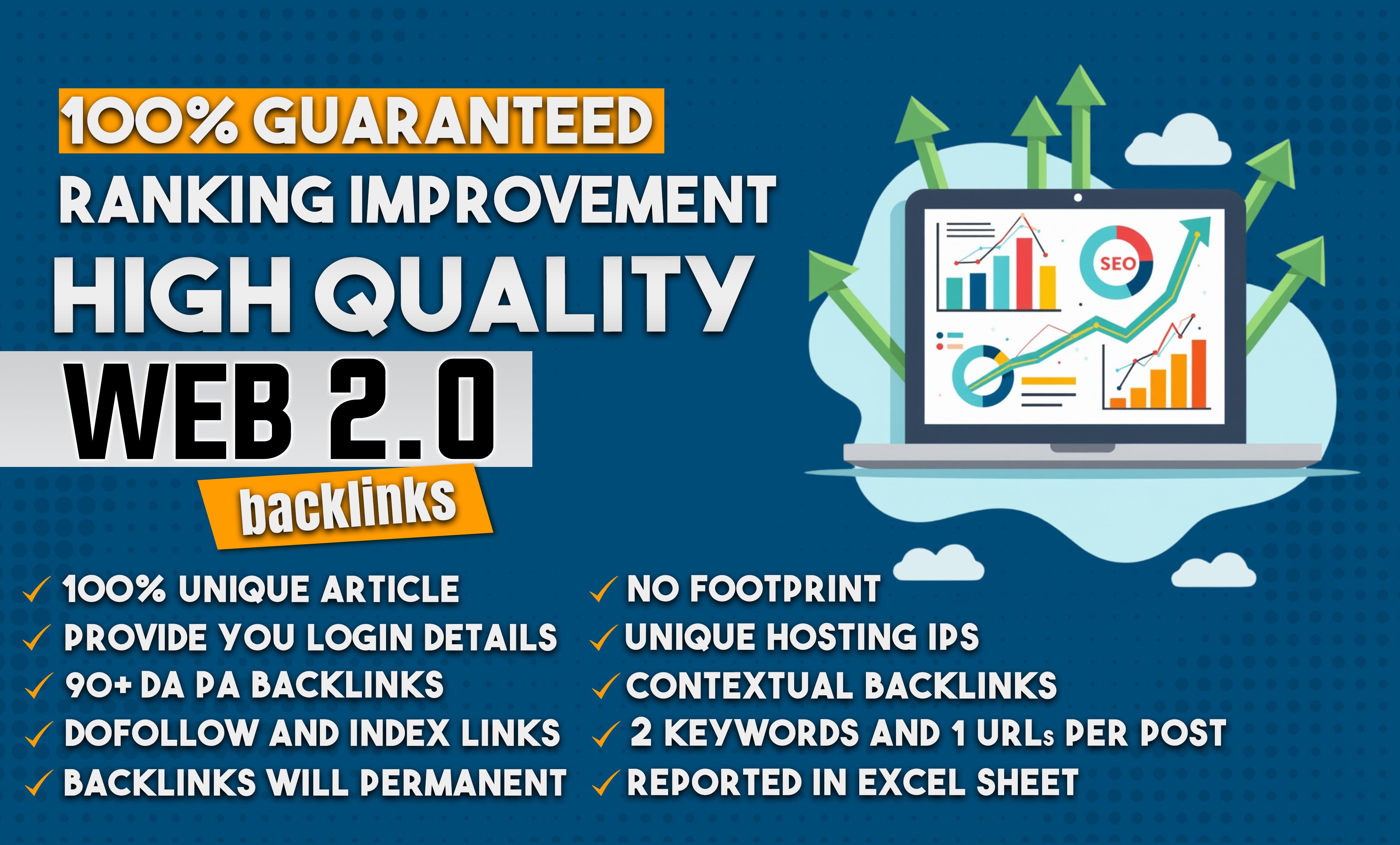 I Will Provide 50 High DA Web2.0 Backlinks