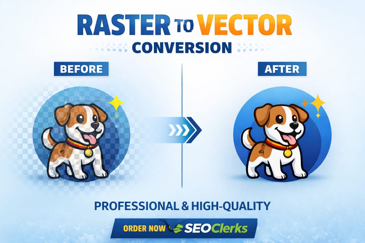 I Will Convert Raster Image to Vector Design Professionally