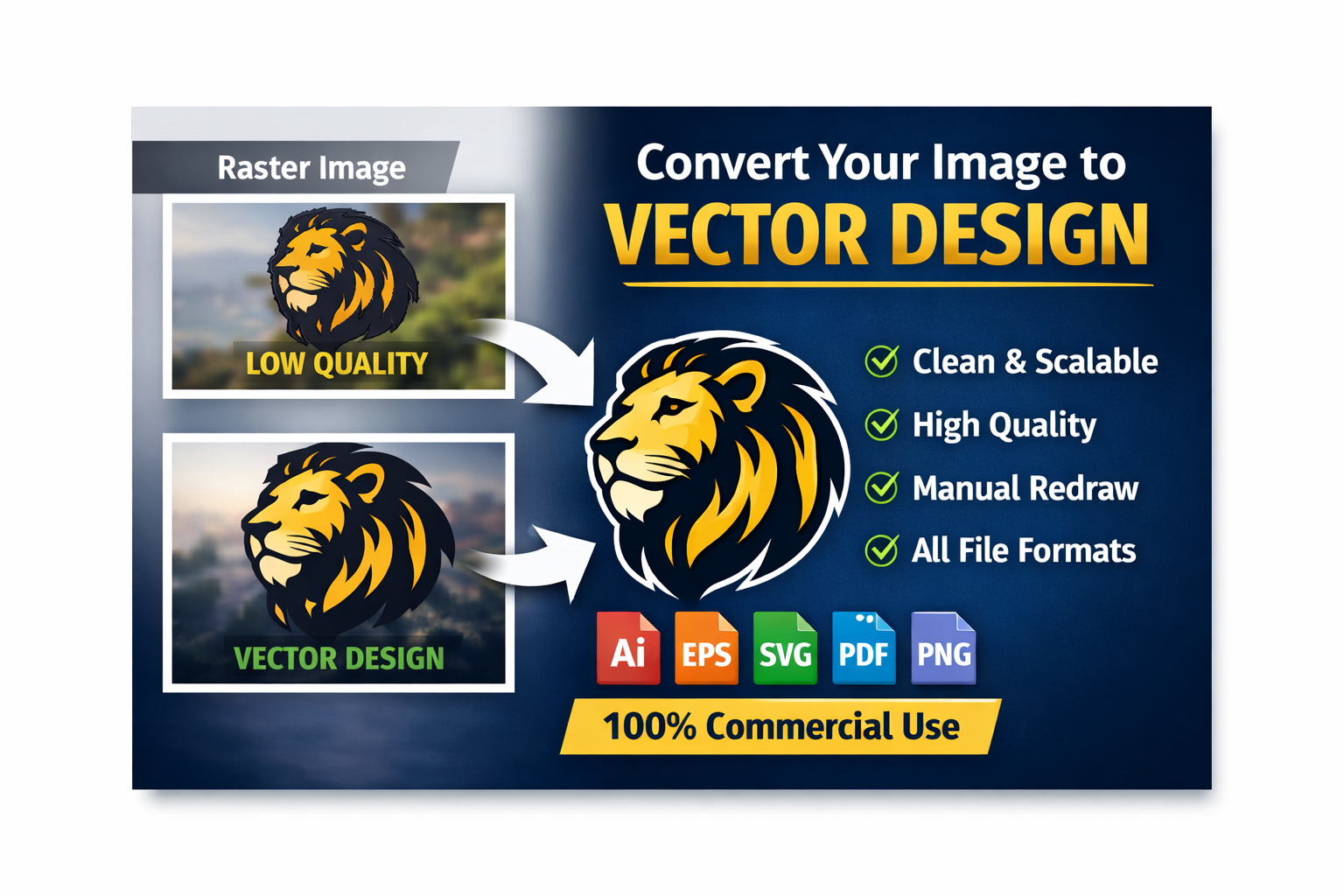 I Will Convert Raster Image to Vector Design Professionally