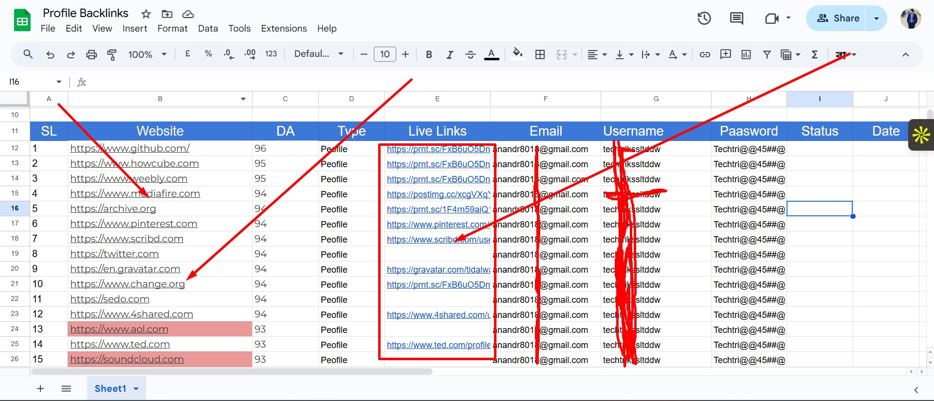 I will build 300 high authority SEO profile backlinks manually