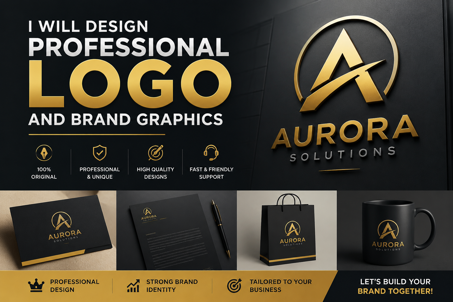 I will create a professional logo and custom brand gr...
