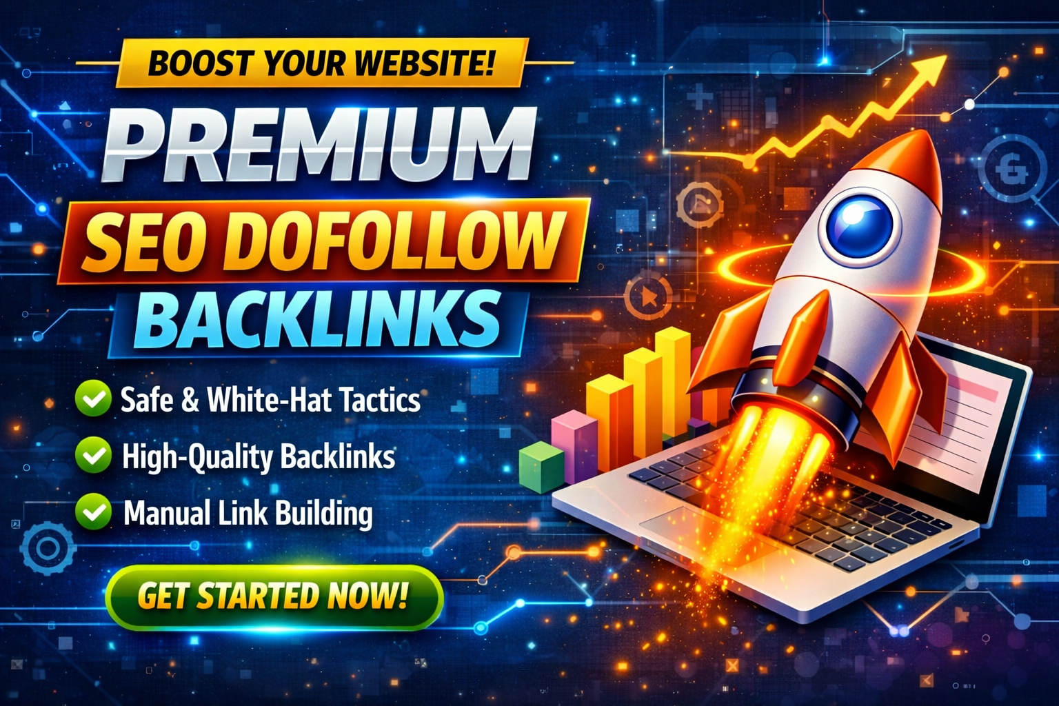 Create Manual 2600 High-Quality DA50+ Do-Follow Backlinks for SEO