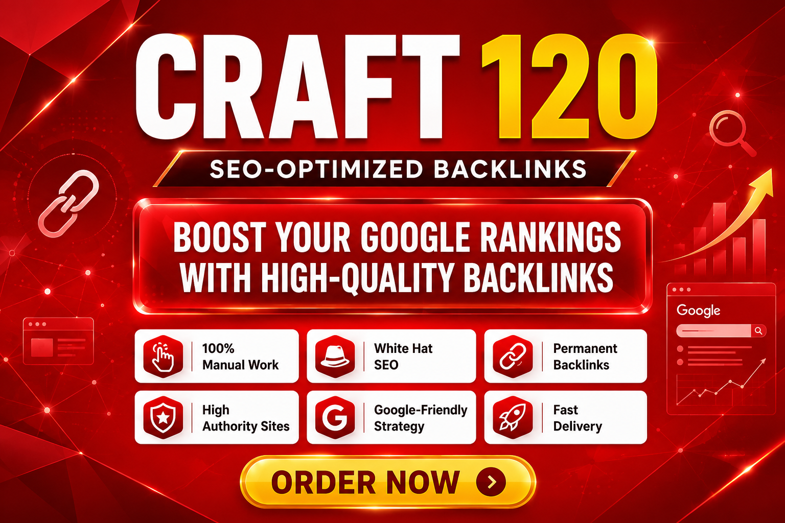 Craft 120 SEO-Optimized Backlinks to Accelerate Your Ranking Performance