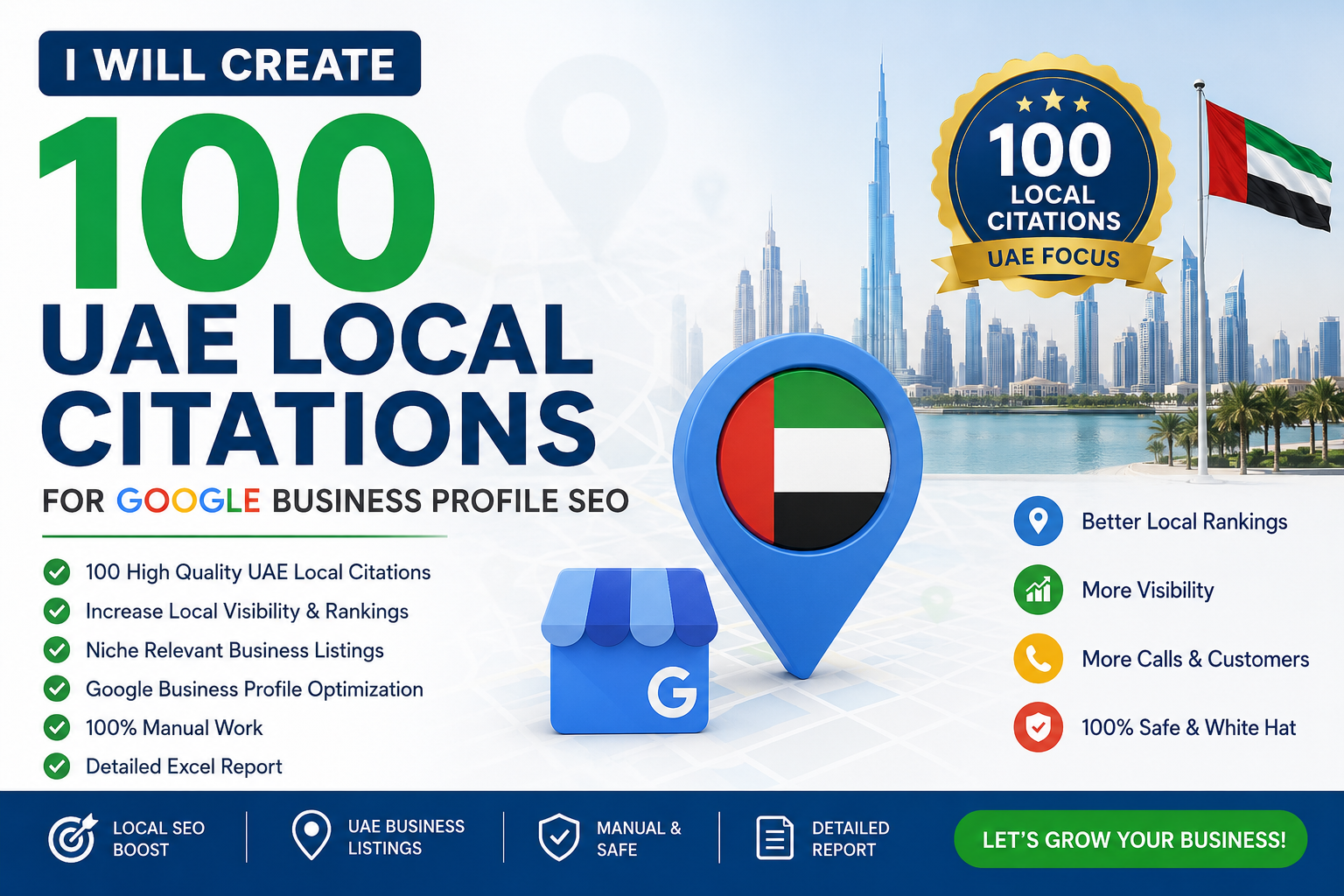 I Will Create 100 UAE Local Citations for Google Busi...