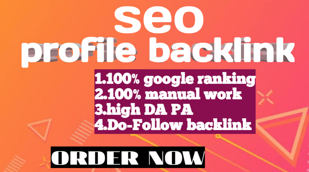 I will create 100% manually SEO profile backlinks to boost your Google ranking