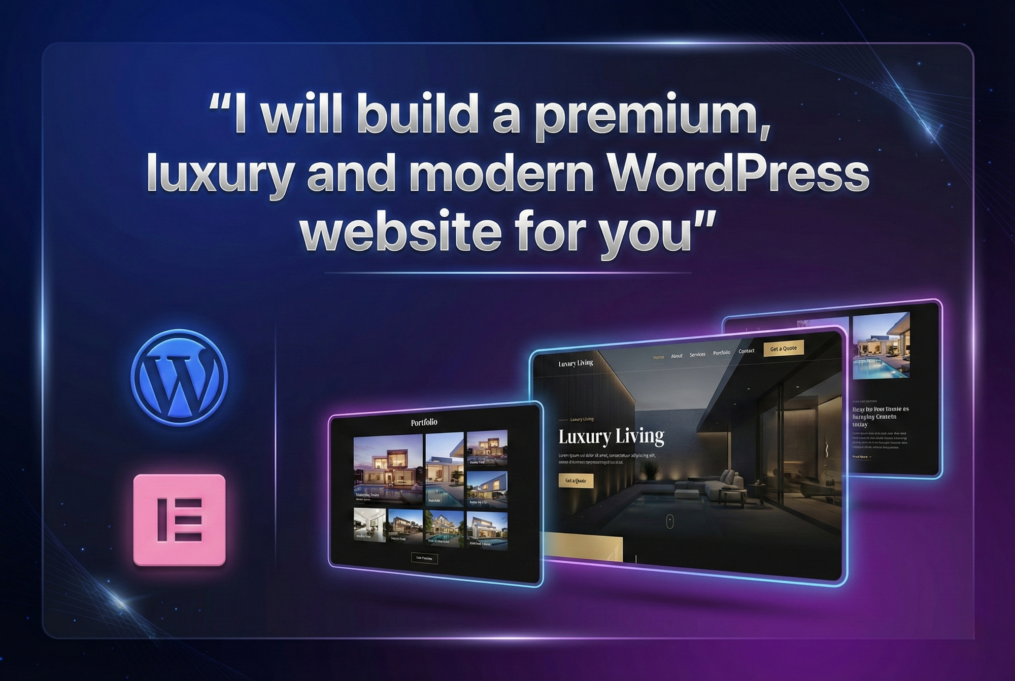 I will build a premium, luxury and modern wordpress website for you