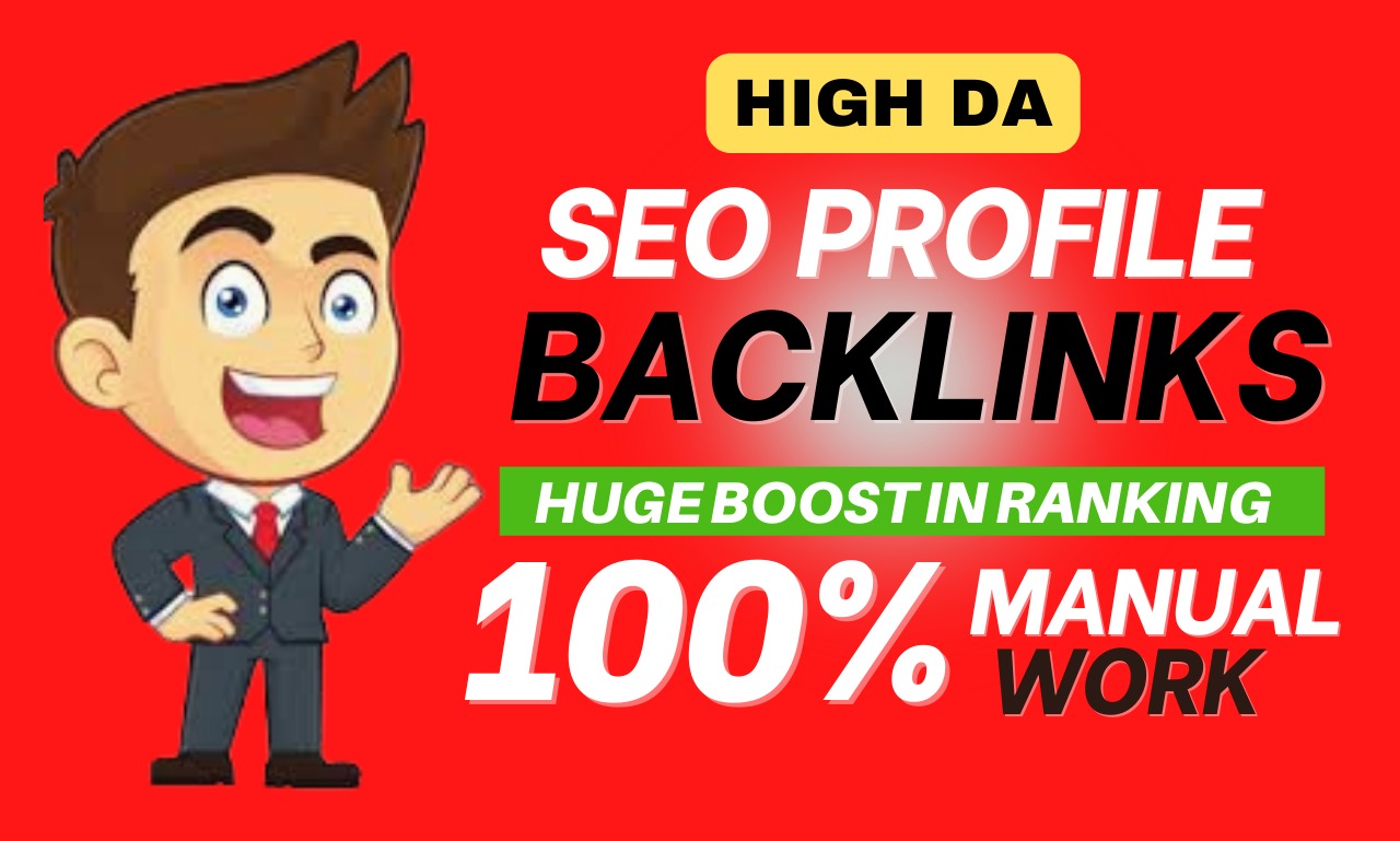 I will create 100 high authority profile backlinks manually for powerful SEO ranking