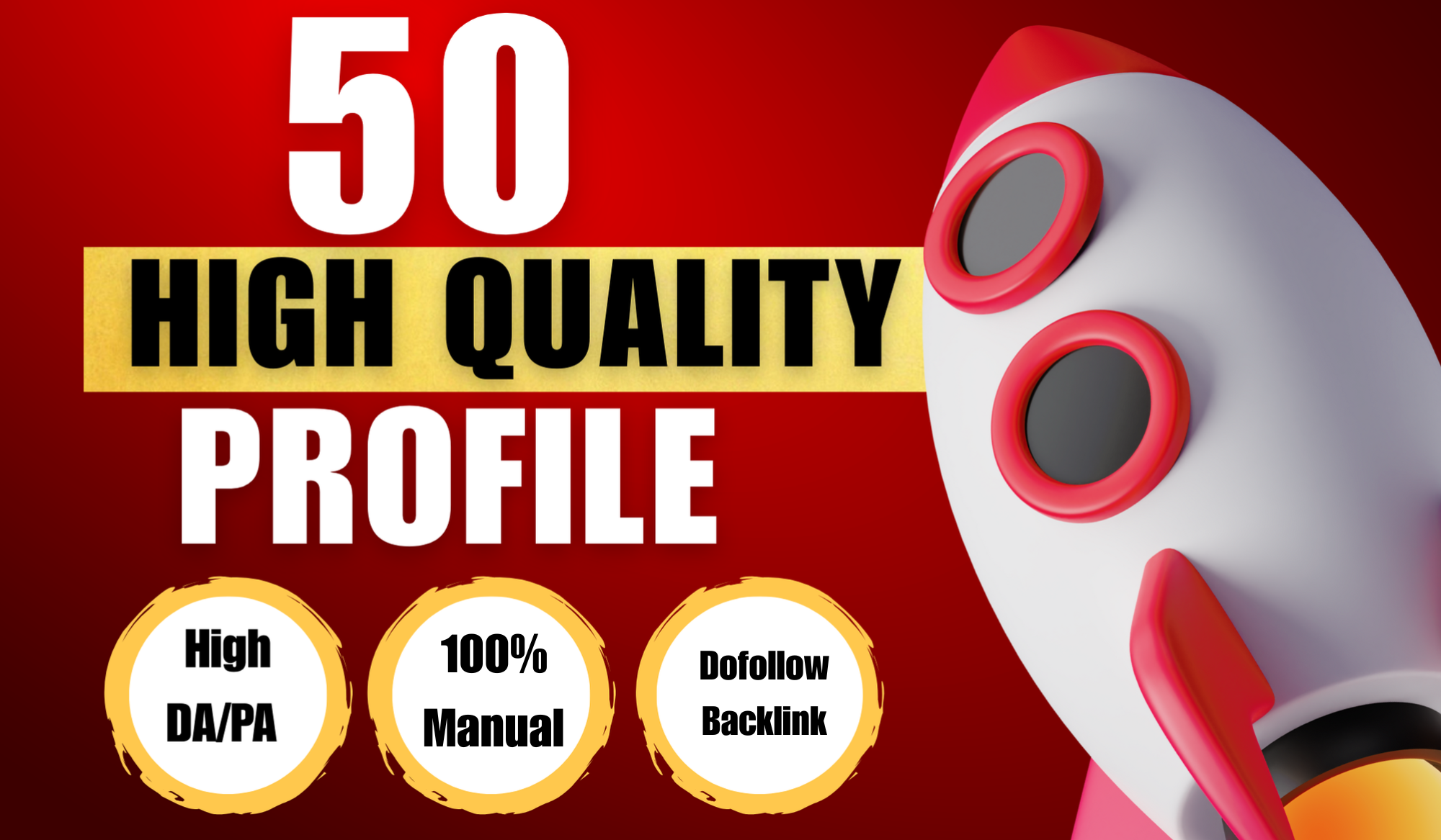 50 High Quality Profile Creation Backlinks | Manual | Authority Sites | Safe SEO